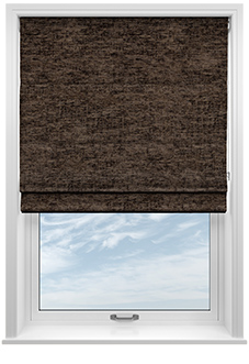 Maurice, Chocolate - Twist&Fit Roman Blind